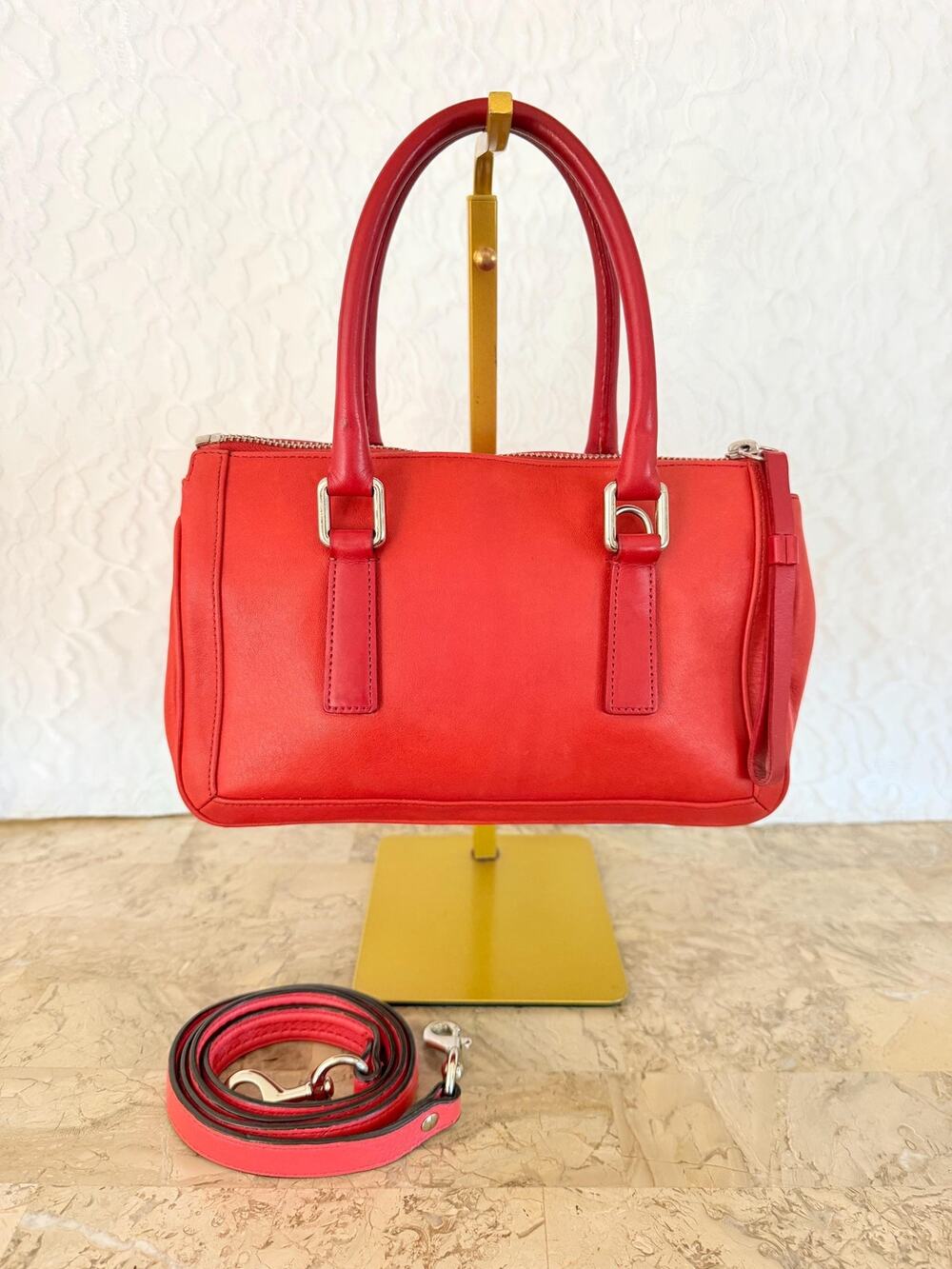Coach bonnie cashin vintage small red crossbody/satchel 9421